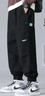 顶峰保罗（Dingfengbaoluo）日系工装裤子男款秋季潮牌束脚休闲美式大码宽松YK533黑色3XL 实拍图