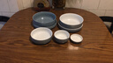 博为 饭碗面碗汤碗沙拉碗菜盘西餐盘碟子汤匙碗碟餐具套装陶瓷碗盘子 汤碗7.7寸-蓝灰 实拍图
