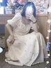 棉致法式温柔风碎花吊带短袖连衣裙女夏季新款广州十三行长裙 白色【5279高品质53】 L 110-125斤 实拍图