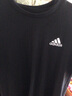 阿迪达斯（adidas）T恤男 2025夏季新款运动服健身训练休闲时尚舒适圆领短袖体恤上衣 黑色/胸前小标/全棉透气 M (175/96A) 实拍图