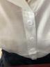 啄木鸟2023衬衫高端时尚短袖夏装大号女装真丝桑蚕丝上衣雪纺薄款法式 白色 XL 晒单实拍图