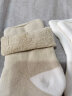 aqpa婴儿袜子新生儿宝宝纯棉有机棉袜中筒毛巾袜加厚冬季保暖袜3双装 毛巾袜（白色+绿色+绿白) 3-6月（8-10cm)三双装 实拍图
