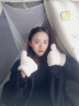 金典之旅手套冬季女卡通韩版翻盖半指露指两用可爱毛绒加绒加厚学生写字 白色 晒单实拍图
