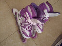 捷豹溜冰鞋儿童轮滑鞋男女初学者旱冰鞋可调滑冰鞋 紫色8轮闪光（头盔+护具+鞋包） 中码M（鞋标35-38）6-9岁穿 实拍图