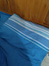 富安娜 中性床上四件套全棉 条纹被套床单 203*229cm 蓝色 实拍图