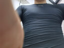 李宁（LI-NING） 李宁紧身衣男运动速干衣健身衣健身服压缩运动服高弹排汗上衣 能量黑色紧身衣 023-1 S 实拍图
