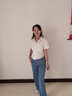 箐箐花天丝牛仔阔腿裤女2026新款夏高腰显瘦冰丝垂感休闲直筒长裤子薄款 9299蓝色 超薄款 S /26(85-95斤) 实拍图
