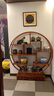 艺牛 大圆形博古架 实木中式仿古家具双半圆客厅隔断茶叶落地置物架子 中圆博古架150*28*174cm 实拍图