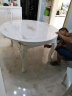 美景（MEIJING）餐桌实木餐桌椅组合可折叠伸缩小户型欧式大理石吃饭桌子家用圆桌 1.35米一桌四椅 实拍图
