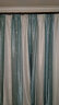 诺罗 新款条纹遮光窗帘成品绿色简约现代客厅卧室飘窗落地窗轻奢提花 提花彩条布普通挂钩款 宽2米*高2.5米/1片 实拍图