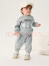 巴拉巴拉童装宝宝套装秋冬婴儿两件套儿童加绒加厚运动装男童女童 浅花灰00205 110 实拍图