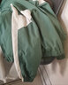 马登工装美式复古运动夹克可拆卸双拉链短款上衣拼接字母外套男潮秋季 绿色 /阿登纳绿 S 实拍图