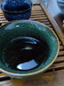 祥业铁胎黑釉建盏茶杯陶瓷金叶子窑变功夫茶杯主人杯家用陶瓷个人品茗 黑釉金叶盏-木叶 实拍图