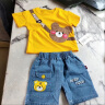 迪士尼（Disney）宝宝夏装套装2022新款男童薄款短袖两件套小童0一1-3岁洋气衣服潮 黄色 短洋气小熊2件套 90cm 晒单实拍图