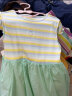 巴拉巴拉童装女连衣裙宝宝夏季儿童裙子甜美网纱裙条纹 黄绿色调00434 110cm 实拍图