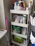 制物家 卫生间置物架美容推车客厅收纳车浴室架子可移动厨房储物架 4层白色 实拍图