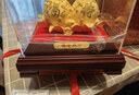 碧琉璃（biliuli）绒沙金寿桃摆件福寿双全送爷爷奶奶长辈老人生日礼物大寿贺寿礼品 【京仓速发】小号长19宽15高18cm 实拍图