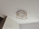 施美特卧室吸顶灯2023款简约现代主卧房间灯创意满天星轻奢北欧吸顶灯具 白+金-50cm-三色变光+35瓦 实拍图