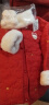 PawinPaw小熊童装2023年春季新款男女宝宝拜年服夹棉儿童棉衣唐装 红色/20 130 晒单实拍图