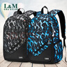 L&M中学生书包男高中生大学生双肩包韩版休闲旅行电脑背包耐磨牛津布 黑灰色标准版 实拍图
