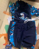 佑游儿童游泳衣男童分体宝宝中童学生游泳裤泳装六件套38284A蓝色5XL 实拍图