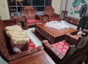 梨舍 红木家具非洲花梨（学名：刺猬紫檀）沙发 实木沙发 如意象头沙发 中式客厅家具 象头沙发123六件套 实拍图