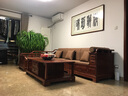 安邸红木家具非洲花梨（学名：刺猬紫檀）实木沙发新中式仿古客厅组合布艺转角贵妃沙发 转角贵妃（高箱薄坐垫） 三件套（三人位+贵妃+大茶几） 实拍图