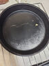披萨盘饼烤盘家用烤箱用具不沾蛋糕模具厨房圆形烘焙工具 8英寸黑色披萨盘+油刷 实拍图