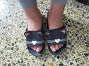 惠夫人浴室拖鞋女夏季居家防滑可爱情侣夏天家居塑料按摩凉拖鞋 小猫/ 黑色 40-41码(适合39/40码) 实拍图