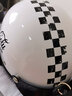 奇达士（qudas）德国日式电动车半盔男女四季机车头盔轻便夏盔摩托车头盔3C认证 K8白色棋盘格 S 实拍图