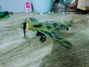 JEU4D模型二战飞机模型德国战斗机美国海盗喷火飓风拼装军事玩具 德国BF109HO1绿色 实拍图
