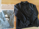 JEEP SPIRIT吉普休闲长袖t恤男商务简约宽松POLO翻领男士体恤打底衫 PS0037黑色 L码建议140-155斤左右 实拍图