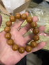 知逸堂招财紫金鼠绕指柔圆珠手串三眼菩提子正圆光珠情侣款佛珠念珠文玩 精品A+级素串光珠款 14MM 实拍图