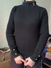翊尚美毛衣女冬新款春秋季半高领针织衫女士打底衫修身显瘦蕾丝内搭上衣 【冬季加绒款】黑色 M 【90-115斤】 实拍图