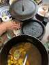 LODGE 【美国进口】洛矶铸铁锅炖锅不易粘锅 无涂层电磁炉汤锅家用 L10DOL3铸铁锅炖锅 31cm 6.6L 实拍图