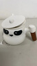 三旬熊猫泡茶马克杯创意家用陶瓷茶水分离杯子带盖男女办公室过滤水杯 熊猫泡茶马克杯【禅风白】礼盒装 实拍图