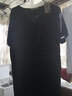 莎妮朵罗胖人显瘦款加肥加大码夏装新品高腰修身遮肚大码雪纺裙子15812 黑色 6XL 建议200-220斤穿着 实拍图