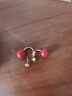 朵芙洛2025新款酒红色钻球仿珍珠耳钉女两戴气质耳环圣诞节新年耳饰礼物 红色仿珍珠 实拍图