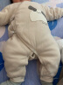 童泰秋冬0-6月婴儿衣服男女蝴蝶衣TS33D612-DS 灰色 52cm 实拍图