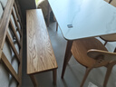 源氏木语 实木岩板餐桌北欧橡木家用吃饭桌子简约长方形餐台 原木色1.4米一桌4椅Y00S12 实拍图