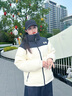 李宁火锅羽绒服丨男女春季保暖宽松立领短款防泼水不易静电面包服外套 米白色(497款)-6 S 实拍图