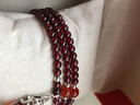 蝶恋石 石榴石手链女款貔貅吊坠酒红色水晶玛瑙多圈手串节日情人节礼物 红色貔貅款 实拍图
