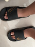 惠夫人拖鞋男外穿夏季大码室内居家防滑耐磨休闲时尚凉拖运动户外凉拖鞋 全新升级版 黑金 38-39 【适合37-38码穿】 实拍图