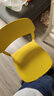 树浩家用加厚塑料餐椅餐桌休闲吃饭椅子网红现代简约餐厅商用凳子靠背 【升级加厚】柠檬黄 实拍图