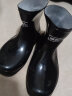 回力雨鞋男士冬季中筒防水胶鞋加绒可拆卸保暖水鞋雨靴套鞋6557黑色39 实拍图