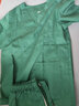 瀚会纯棉洗手衣女衣服刷手服长袖男医生洗手服口腔手术工作服短袖牙科 女款绿色短袖【京仓发】 S （女110斤内，男135斤内） 实拍图