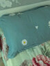 洁丽雅（Grace）纯棉枕套一对 加厚家用印花枕头套枕芯套 花漾-蓝48*74cm 实拍图