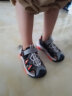 哈比熊童鞋夏季男童包头凉鞋女童凉鞋儿童透气沙滩鞋AU7328 灰桔29码 实拍图