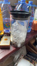 欣美雅（xinmieya）杂粮收纳盒玻璃瓶带盖储物罐食品密封罐咖啡豆储存罐茶叶罐便携收纳罐 深空黑1200ml*2+杯刷+标签 实拍图