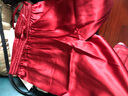 金三塔商场同款真丝睡衣女两件套100%桑蚕丝宽松情侣丝绸睡衣套高级礼物 焦糖红（重磅19姆米） M 实拍图